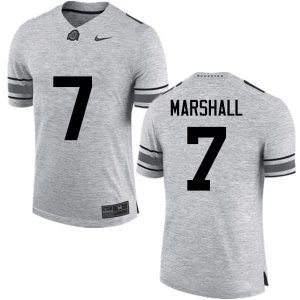NCAA Ohio State Buckeyes Men's #7 Jalin Marshall Gray Nike Football College Jersey TFV4045MX